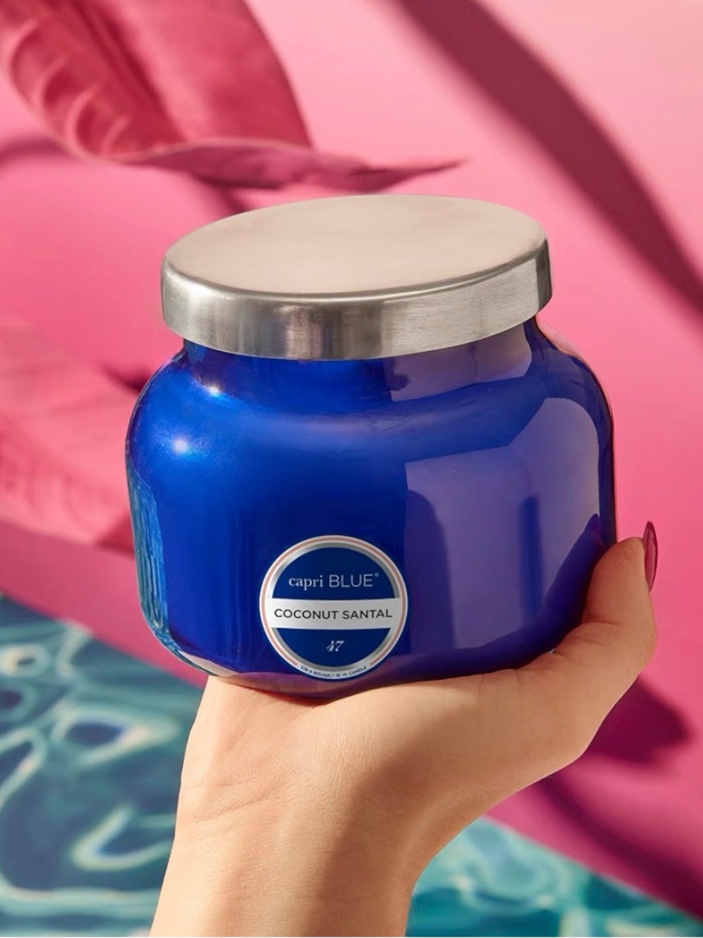 Capri Blue Signature Jar Candles - Long Lasting Soy Wax Blend Coconut santal19oz